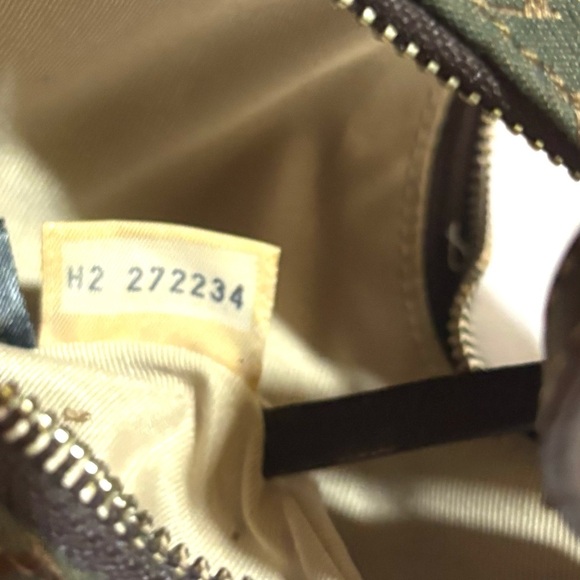 Dooney & Bourke DB signature print canvas Green  brown Shoulder Bag - Picture 9 of 9